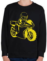 printfashion lego sárga - Gyerek pulóver - Fekete (2911523)