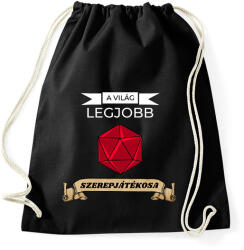 printfashion A Világ Legjobb Szerepjátékosa - Sportzsák, Tornazsák - Fekete (2650735)