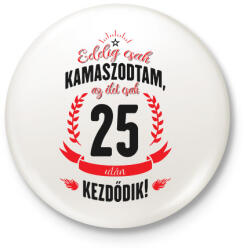 printfashion kamasz-25-black-red - Kitűző, hűtőmágnes - Fehér (3076739)