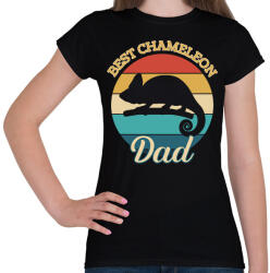 printfashion Chameleon Dad - Női póló - Fekete (10865076)