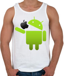 printfashion Android megeszi az almát - Férfi atléta - Fehér (1024611)