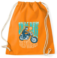 printfashion Motoros mosoly - Sportzsák, Tornazsák - Narancssárga (81711)