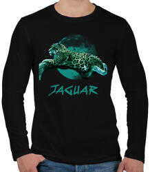 printfashion JAGUAR BLUE - Férfi hosszú ujjú póló - Fekete (9122728)