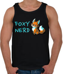 printfashion Foxy Nerd - Férfi atléta - Fekete (4996954)