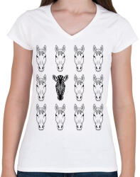 printfashion FindZebra - Ritka betegségek - Női V-nyakú póló - Fehér (13246527)