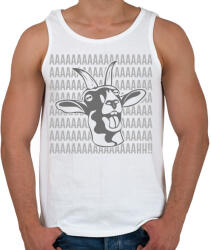 printfashion Aaaah! - Kecske - Férfi atléta - Fehér (11619041)
