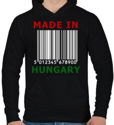 printfashion MADE IN HUNGARY - Férfi kapucnis pulóver - Fekete (4571487)