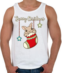 printfashion Bunny Christmas - Férfi atléta - Fehér (14525363)