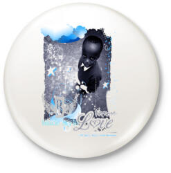 printfashion EXPRESS LOVE - Kitűző, hűtőmágnes - Fehér (3075250)