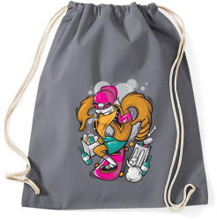 printfashion Deszkás sas - Sportzsák, Tornazsák - Grafitszürke (23957)