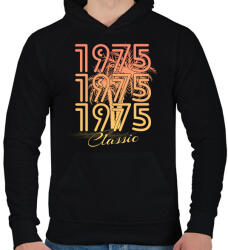 printfashion 1975 - Férfi kapucnis pulóver - Fekete (12230271)