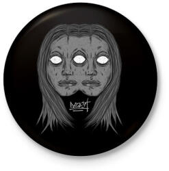 printfashion Beast Deasign Gemini - Kitűző, hűtőmágnes - Fekete (3094234)