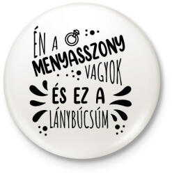 printfashion Én a menyasszony vagyok - Kitűző, hűtőmágnes - Fehér (7266326)