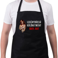printfashion LEGÉNYBÚCSÚRA - Kötény - Fekete (4928505)