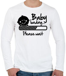 printfashion Baba folyamatban - Férfi hosszú ujjú póló - Fehér (920959)