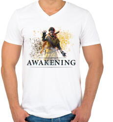 printfashion Unknown 9 Awakening - Férfi V-nyakú póló - Fehér (16817776)