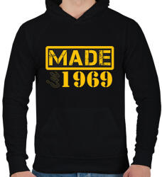 printfashion 1969 - Férfi kapucnis pulóver - Fekete (12790602)