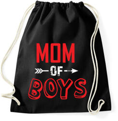 printfashion Mom of boys - Sportzsák, Tornazsák - Fekete (2488712)
