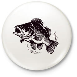 printfashion hal - Kitűző, hűtőmágnes - Fehér (16098810)