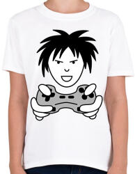 printfashion Gamer - Gyerek póló - Fehér (12018688)