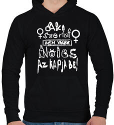 printfashion nőiesség. w - Férfi kapucnis pulóver - Fekete (16198699)