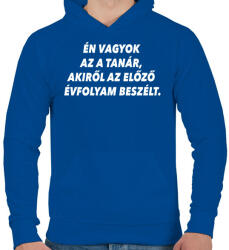 printfashion Új tanár - Férfi kapucnis pulóver - Királykék (963987)