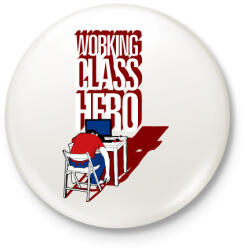 printfashion Working class hero - Kitűző, hűtőmágnes - Fehér (3074861)