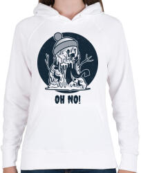 printfashion Oh No - Női kapucnis pulóver - Fehér (9617348)