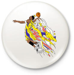 printfashion Mamba Dunk - Kitűző, hűtőmágnes - Fehér (3083524)