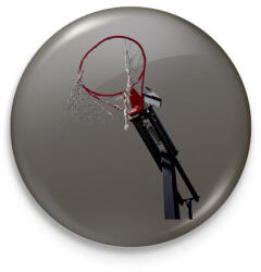 printfashion Kosárlabdapalánk - Kitűző, hűtőmágnes - Sötétszürke (14507879)