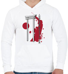 printfashion Japán közmondás - Férfi kapucnis pulóver - Fehér (7630770)