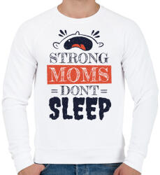 printfashion Stong moms - az erős anyák nem alszanak - Férfi pulóver - Fehér (5502983)