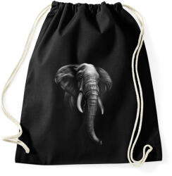 printfashion Elefánt portré - Sportzsák, Tornazsák - Fekete (4846144)