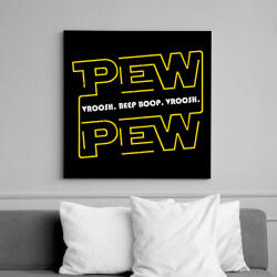 printfashion Pew Pew beep boop - Vászonkép - Fekete (8518472)