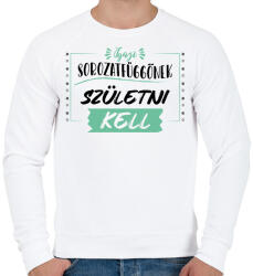 printfashion Igazi sorozatfüggő - Férfi pulóver - Fehér (7482875)
