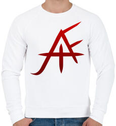 printfashion piros jafi szimbólum - Férfi pulóver - Fehér (13379999)