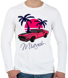 printfashion Miami - Férfi hosszú ujjú póló - Fehér (1808530)
