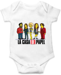 printfashion La casa de papel - simps. edition - Baba Body - Fehér (4898204)