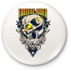 printfashion Gyors sofőr - Kitűző, hűtőmágnes - Fehér (3073631)