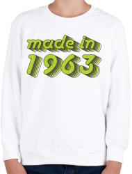 printfashion made-in-1963-green-grey - Gyerek pulóver - Fehér (483335)