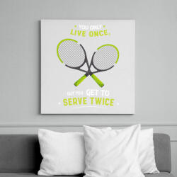 printfashion Tenisz mottó - Vászonkép - Fehér (11883963)