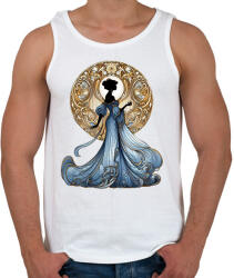 printfashion Kék-arany hölgy - Férfi atléta - Fehér (15872866)