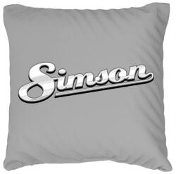 printfashion Simson Logó 3D (fémes stílus) - Párnahuzat, Díszpárnahuzat - Szürke (16196394)