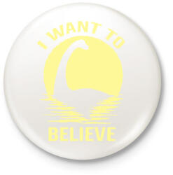 printfashion Nessi - Kitűző, hűtőmágnes - Fehér (3075353)