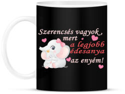 printfashion A legjobb édesanya! - Bögre - Fekete (4807218)