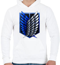 printfashion Attack on Titan Logo - Férfi kapucnis pulóver - Fehér (2289267)