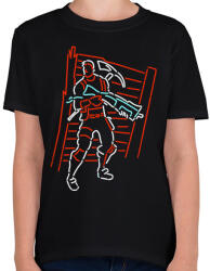 printfashion Fortnite led - Gyerek póló - Fekete (2427375)