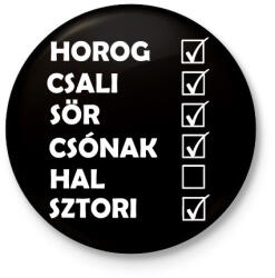 printfashion Csak hal nincs - Kitűző, hűtőmágnes - Fekete (3102087)