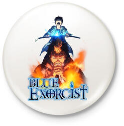 printfashion Blue Exorcist - Kitűző, hűtőmágnes - Fehér (3090001)