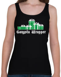 printfashion Gangsta wrapper - Női atléta - Fekete (1983376)